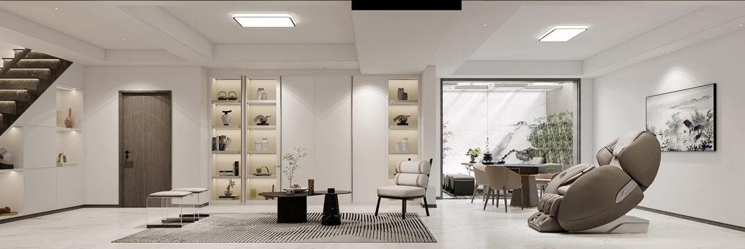 國際公館145㎡四室三廳現代風格負一層客廳裝修效果圖