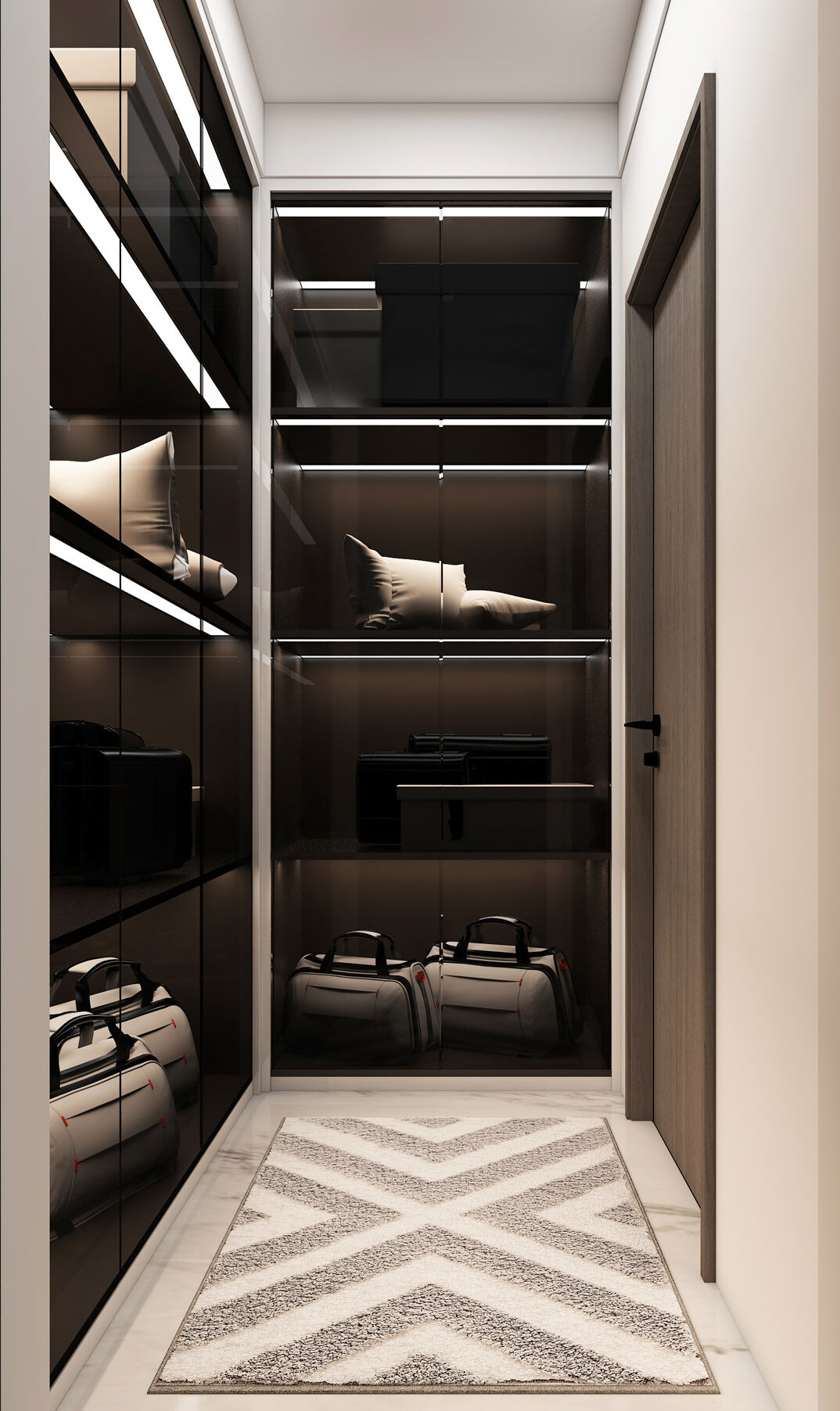 國際公館145㎡四室三廳現代風格衣帽間裝修效果圖