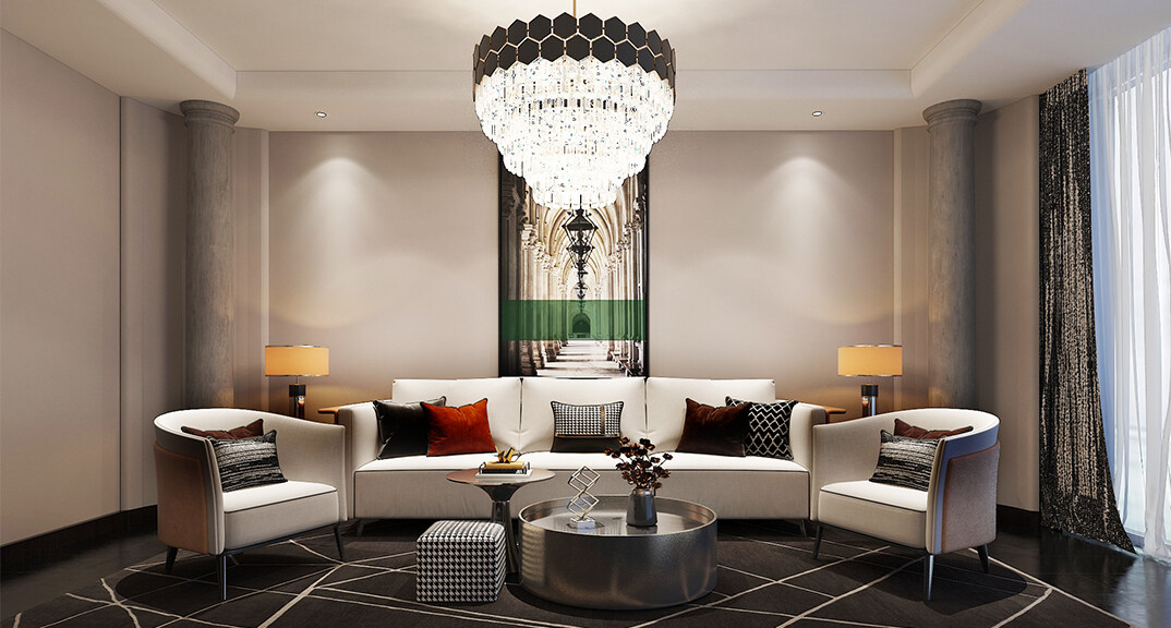 東海路700㎡獨(dú)棟別墅二層餐廳新中式風(fēng)格裝修案例效果圖